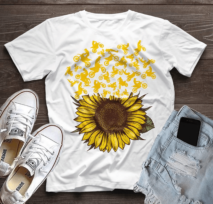 Sunflower and motorcycle T shirt hoodie sweater  size S-5XL
