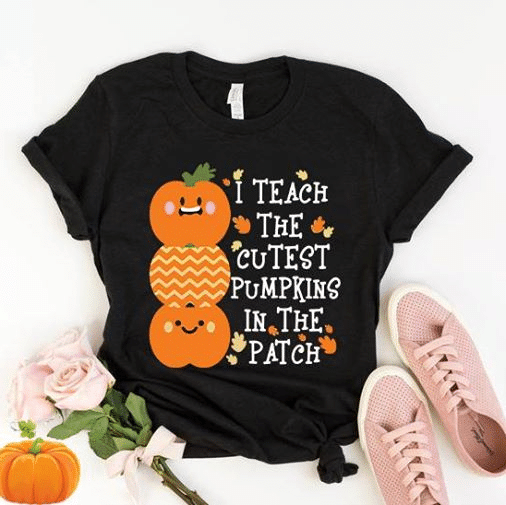Pumpkins i teach the cutest pumpkins in the patch halloween T shirt hoodie sweater  size S-5XL