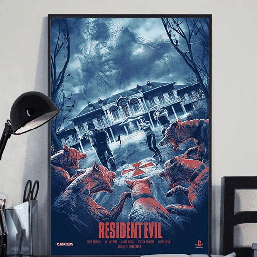 Resident Evil For Men And Women Home Living Room Wall Decor Vertical Poster Canvas 