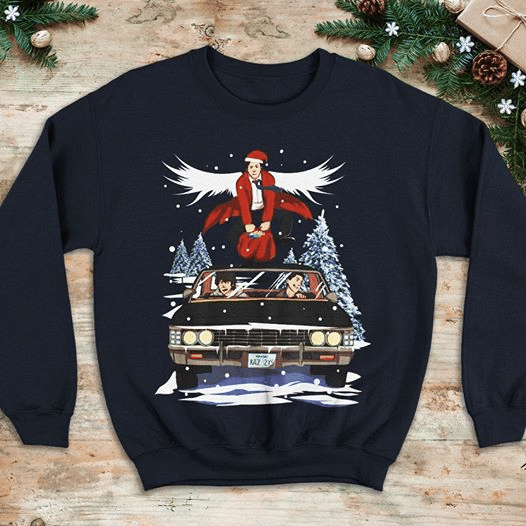 Castiel Dean Winchester Chevrolet Impala Crowley supernatural T Shirt Hoodie Sweater  size S-5XL