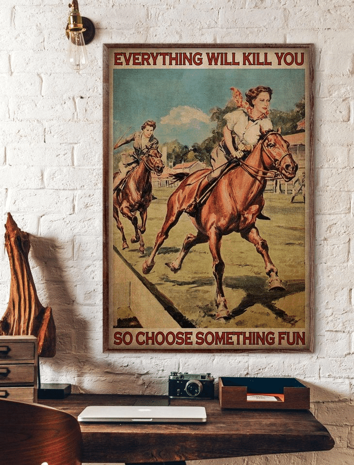 Husbanfd And Wife Everything Will Kill You So Choose Something Fun Home Living Room Wall Decor Vertical Poster Canvas 