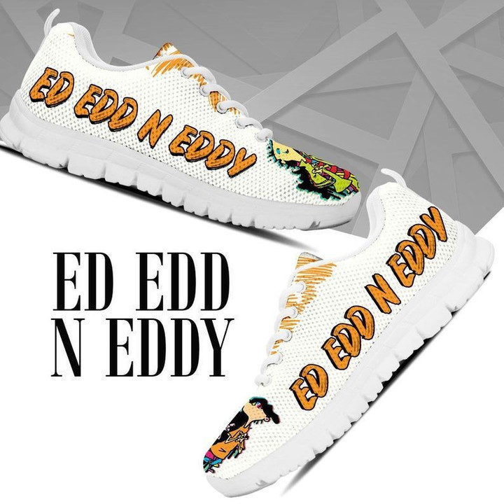 Ed Edd N Eddy The Movie Shoes, Edd Custom Shoes birthday gift Fashion white Shoes Fly Sneakers  men and women size  US