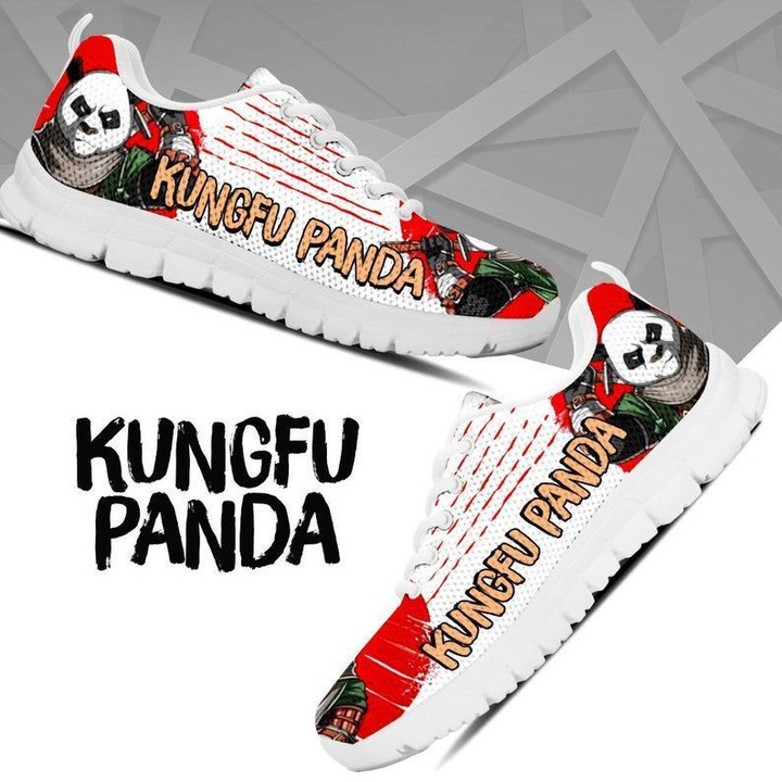Po Shoes, Kungfu Panda Sneaker, Cartoon Sneaker,Shoes ver2 birthday gift Fashion white Shoes Fly Sneakers  men and women size  US