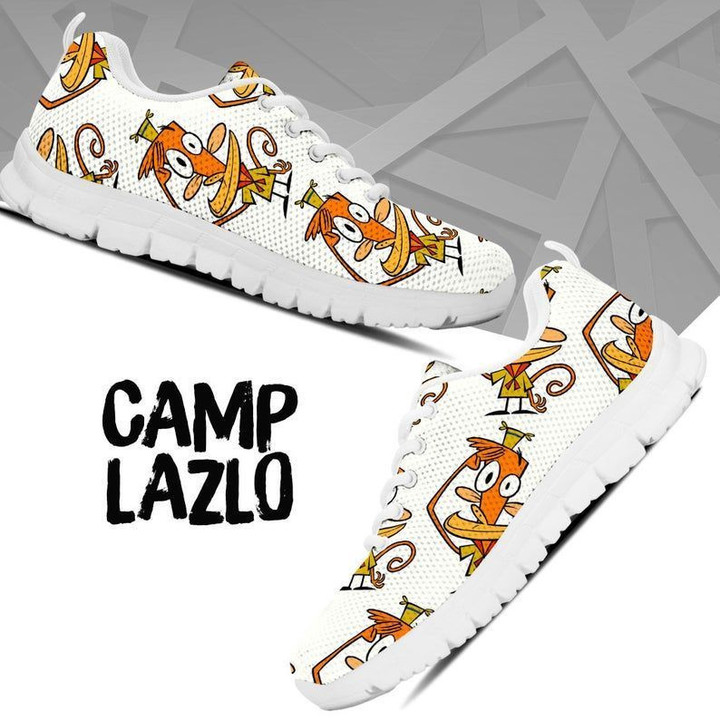 Camp Lazlo Shoes, Camp Lazlo Sneaker ver4 birthday gift Fashion white Shoes Fly Sneakers  men and women size  US