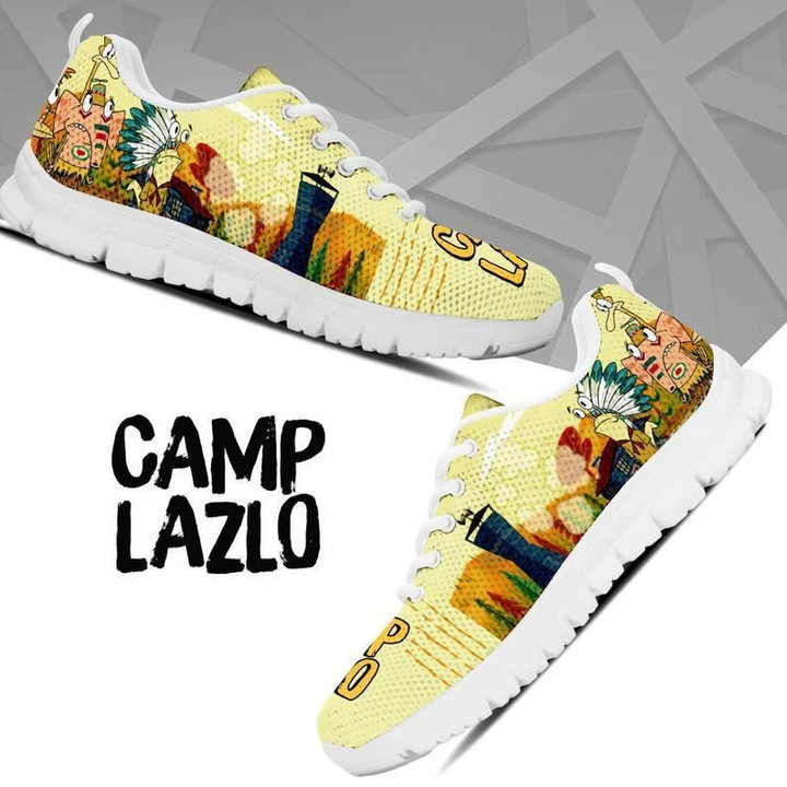 Camp Lazlo Shoes, Camp Lazlo Sneaker birthday gift Fashion white Shoes Fly Sneakers  men and women size  US
