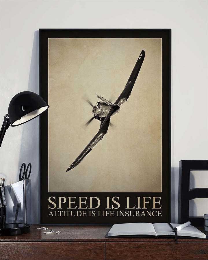 Speed is Life Altitude Is Life Insurance For men And Women Home Living Room Wall Decor Vertical Poster Canvas 