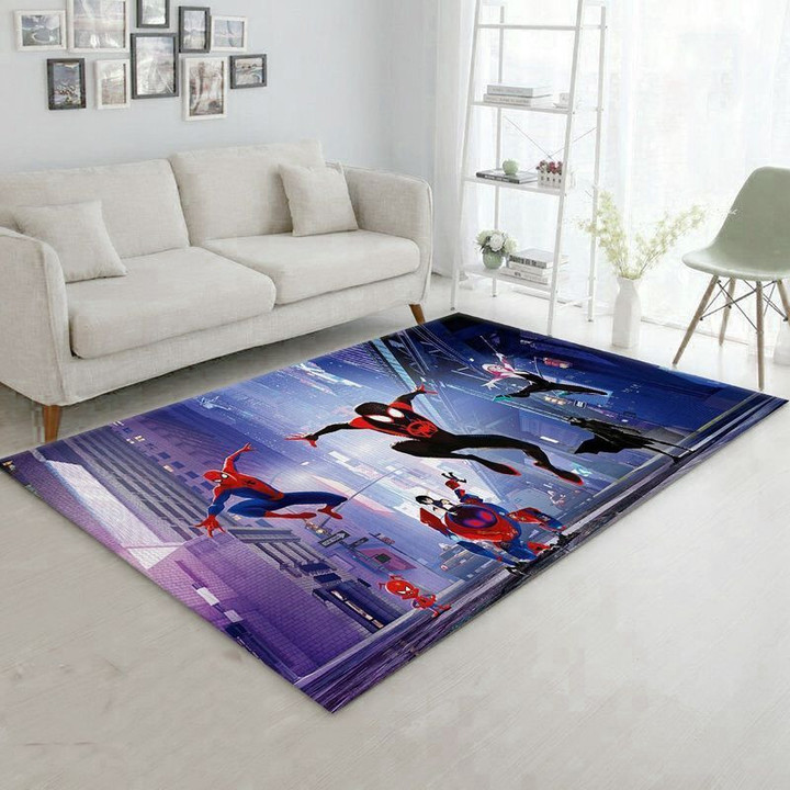 Into The Spider Verse Spider Man Miles Morales Rug Area Rug Living Room Rug Home Decor Floor Decor 
