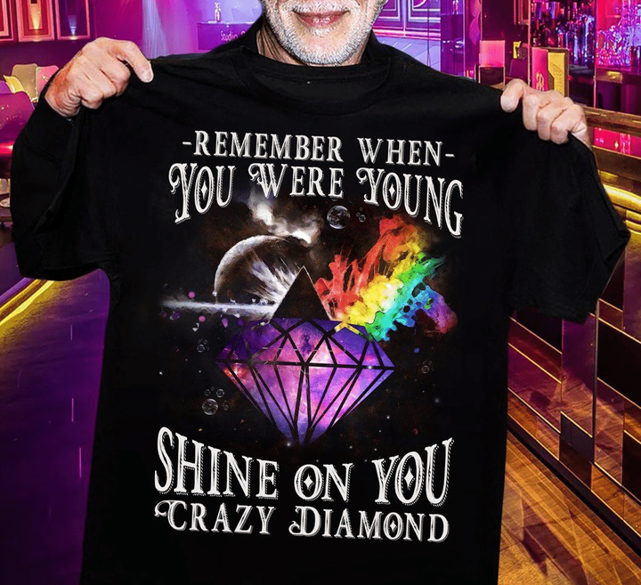 Pink Floyd remember when you were young shine on you crazy diamond T shirt hoodie sweater  size S-5XL
