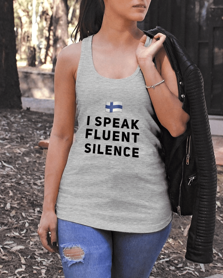 I speak fluent silence flag gift T shirt hoodie sweater  size S-5XL