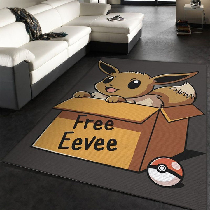 Free Eevee Pokemon Area Rug Living Room Rug Home Decor Floor Decor 