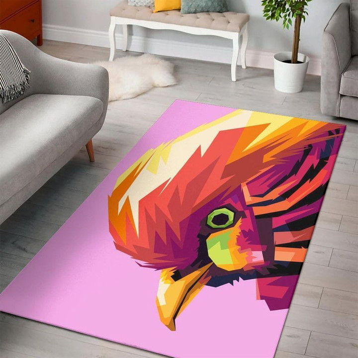 Bird Child Pop Art Area Rug Living Room Rug Home Decor Floor Decor 