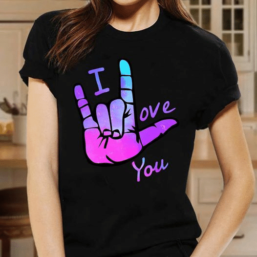 I love you T shirt hoodie sweater  size S-5XL