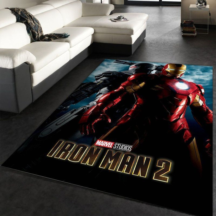 Marvel Avengers MCU Iron Man 2 Area Rug Living Room Rug Home Decor Floor Decor 