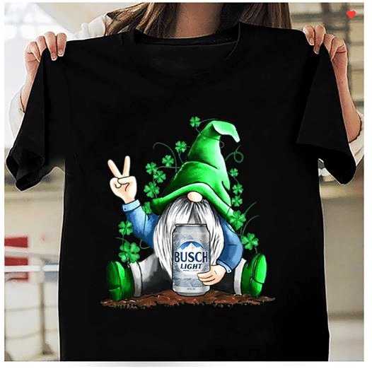 Gnome Hug Busch Light St Patrick’s Day T shirt hoodie sweater  size S-5XL