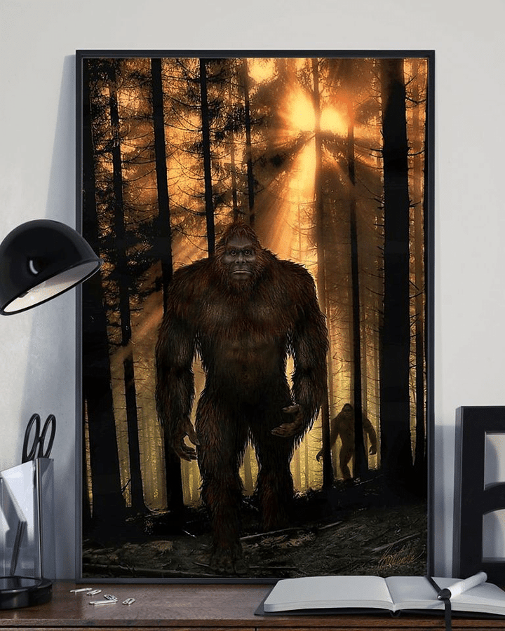 Bigfoot In the forest For Men And Women Home Living Room Wall Decor Vertical Poster Canvas 
