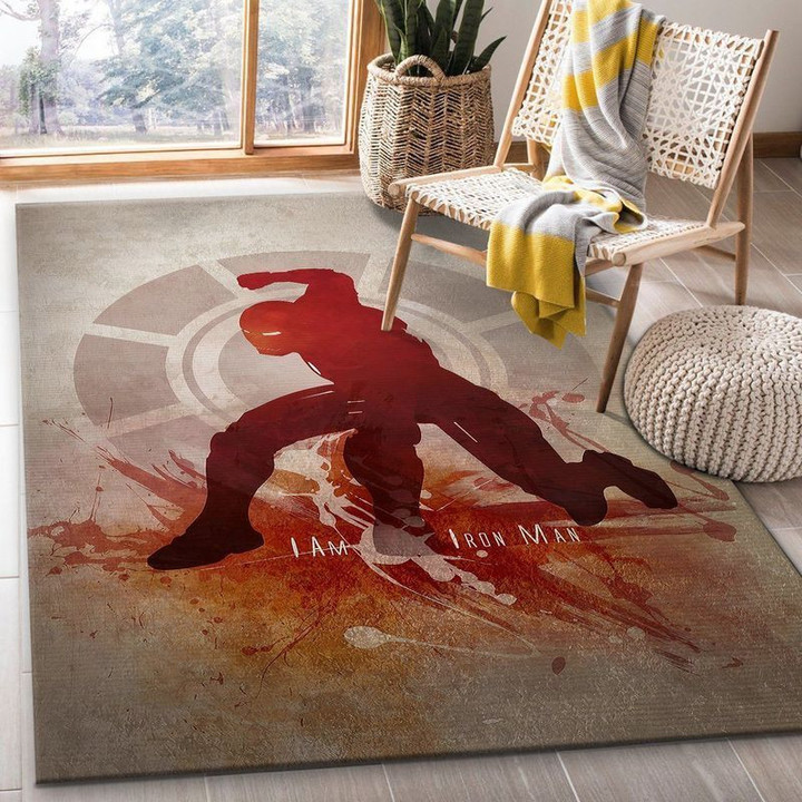 Iron Man Marvel Superhero Area Rug Living Room Rug Home Decor Floor Decor 