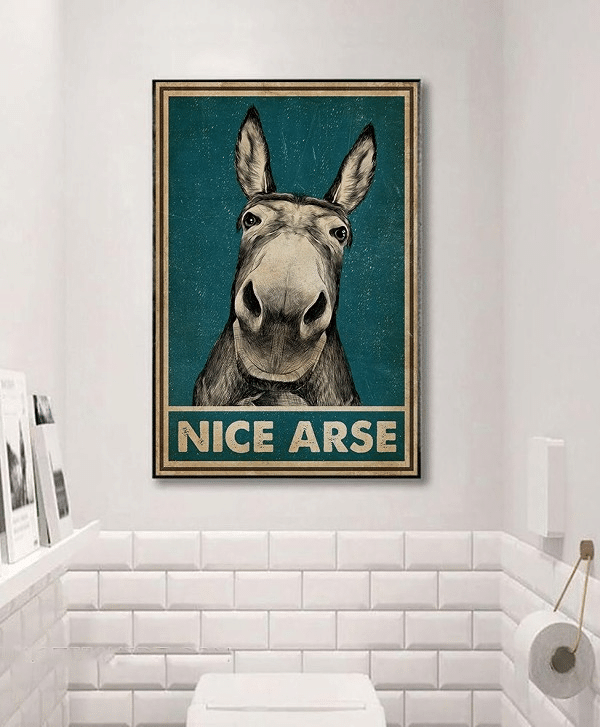 Donkey Nice Arse For Men And Women Home Living Room Wall Decor Vertical Poster Canvas 