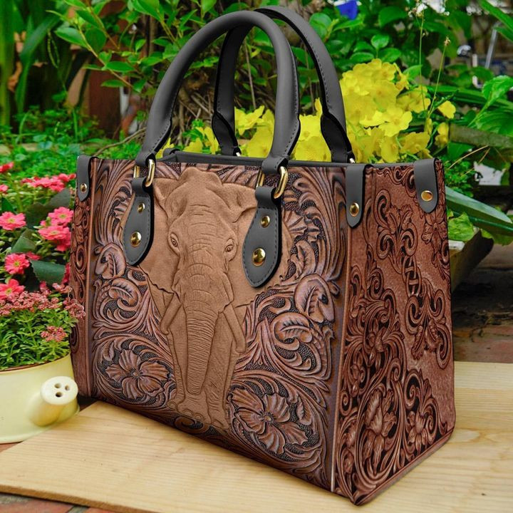 Elephant Texture Leather Bag Handbag DV