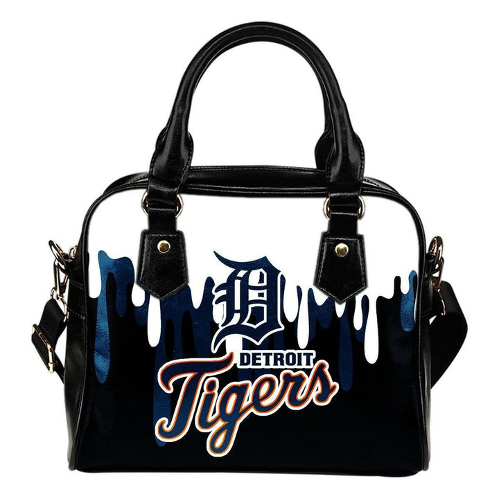 Color Leak Down Colorful Detroit Tigers Leather Bag Handbag