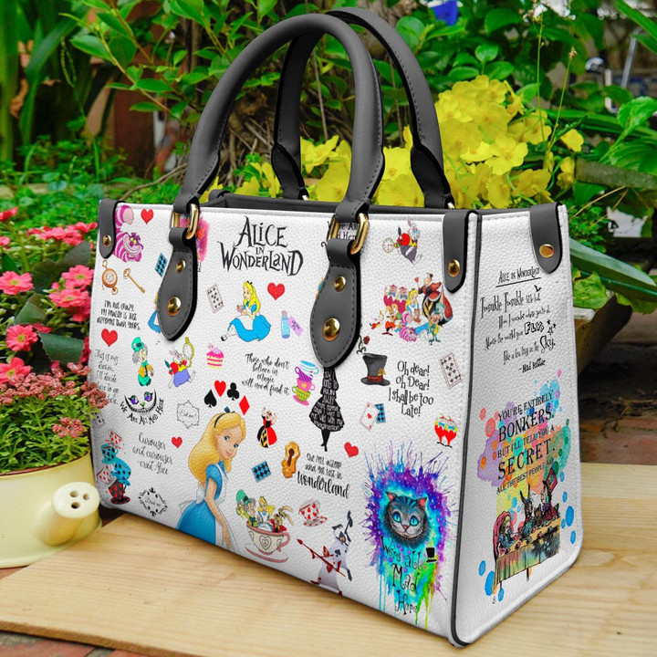 Alice In Wonderland Leather Bag Alice and Meaningful Quotes
