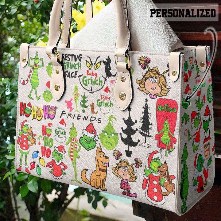 Grin Friends Personalized Leather Bag