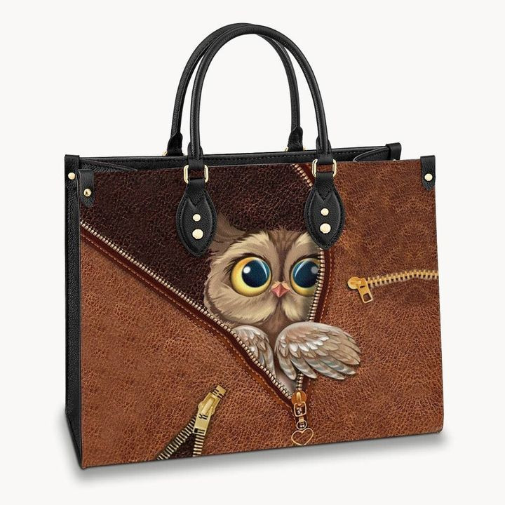 Owl Hiding Owl Leather Bag Handbag DV