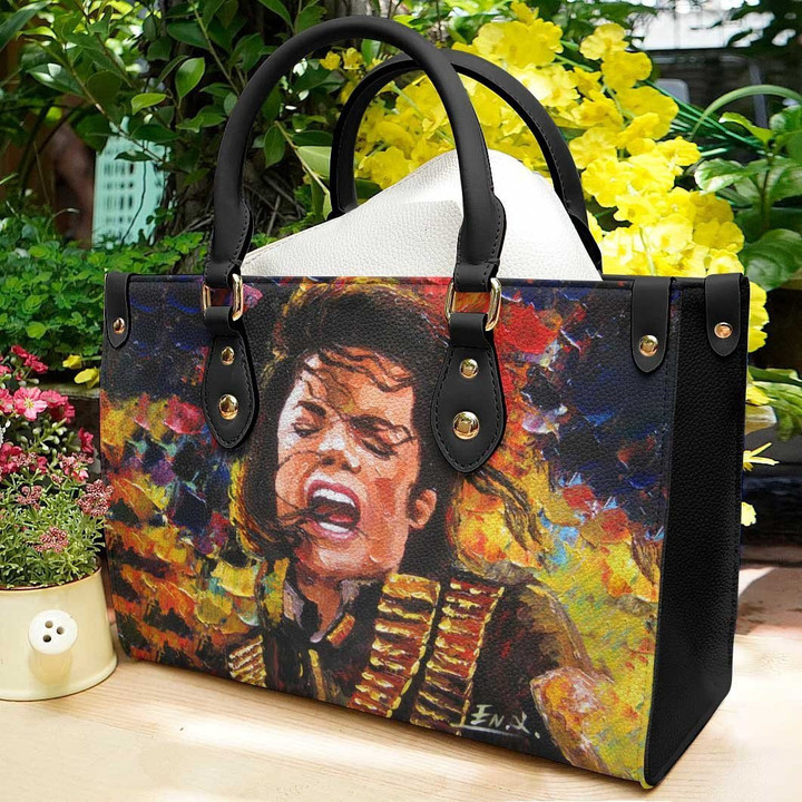 Michael Jackson Bflairs Leather Bag Michael Jackson The King Painting