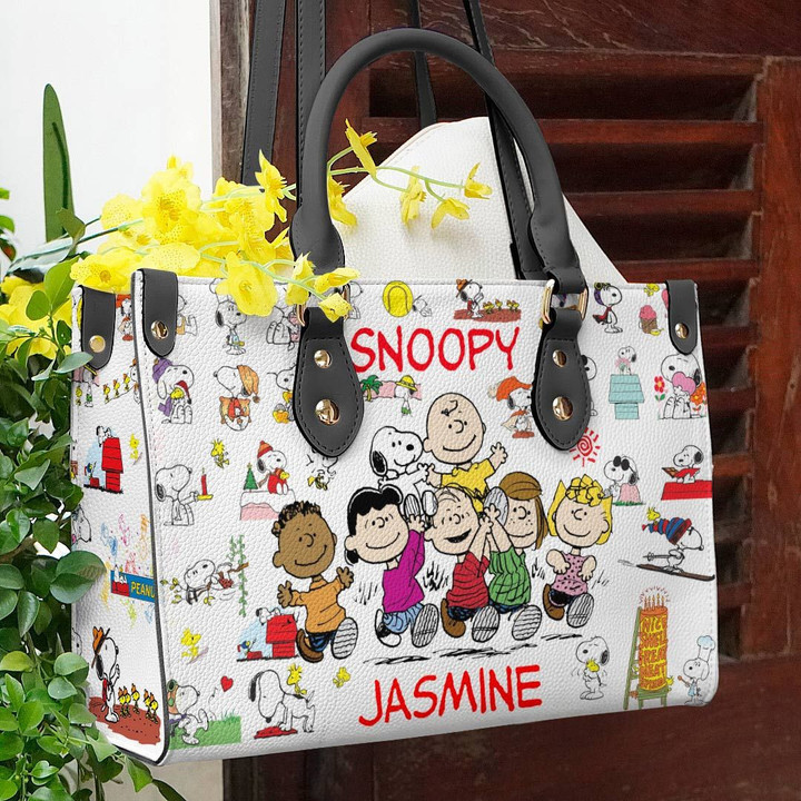 Snoopy Personalized Leather Bag