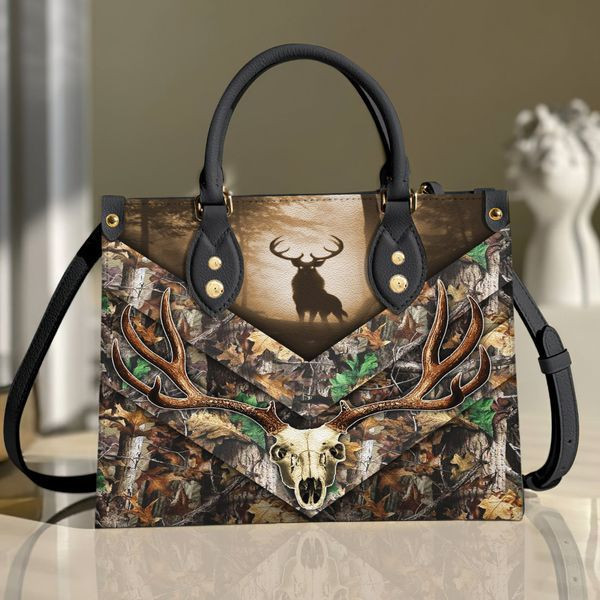 Deer Hunting Leather Bag Handbag TD6