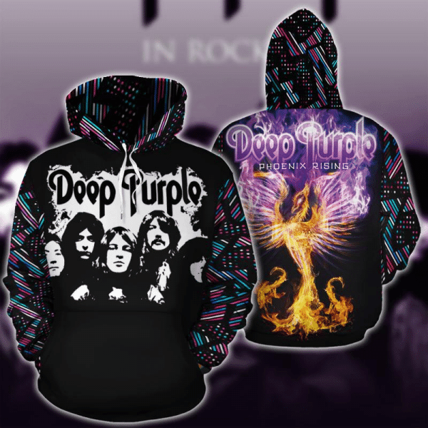 Deep Purple Music Band Thank You For The Memories 2k564 Lover Gift ,Deep Purple Music Band All Over Print 3D Hoodie