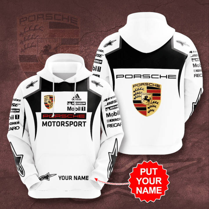 Custom Name Porsche Shirt, Porsche Motorsport Hoodie 1149