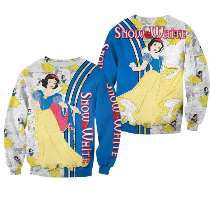 Disney Cartoon Fan Gift, Snow White and the Seven Dwarfs Fan Gift, Snow White Princess 3D Sweatshirt