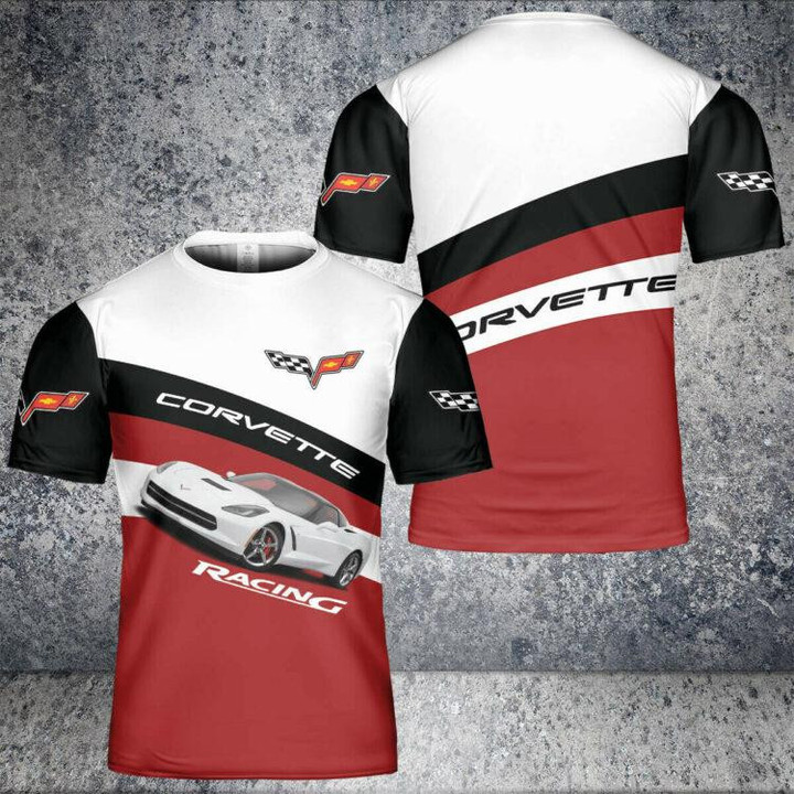 Corvette C6 Racing 3D Full Printing T shirt 1020