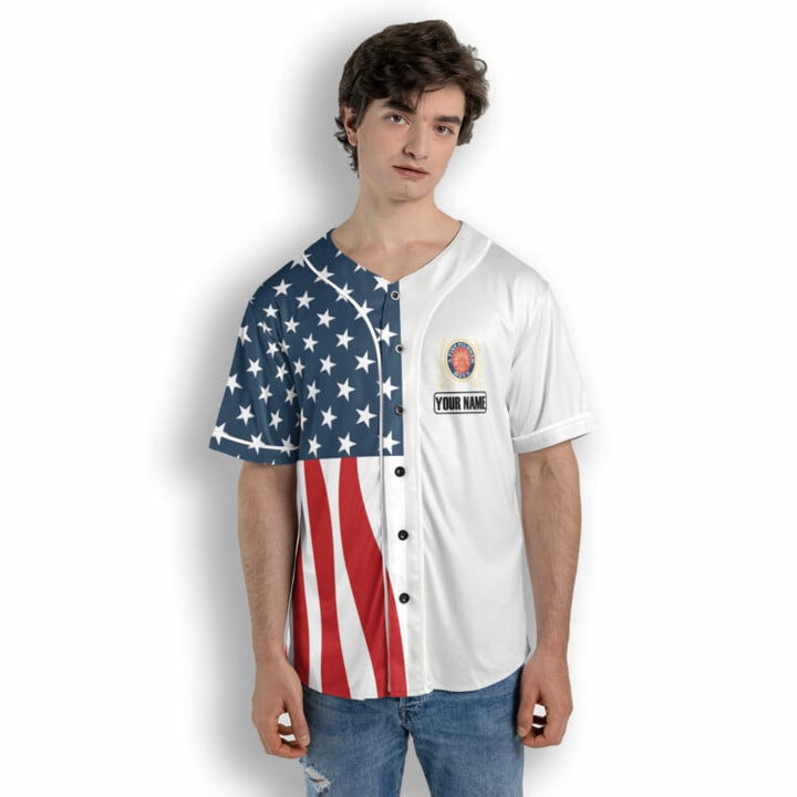 Personalized US Flag Miller Lite Beer Baseball Jersey Shirt