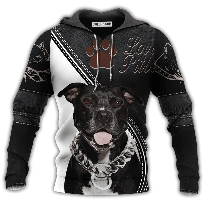 Pitbull Lover Forever Cool Dog - Hoodie - Owl Ohh