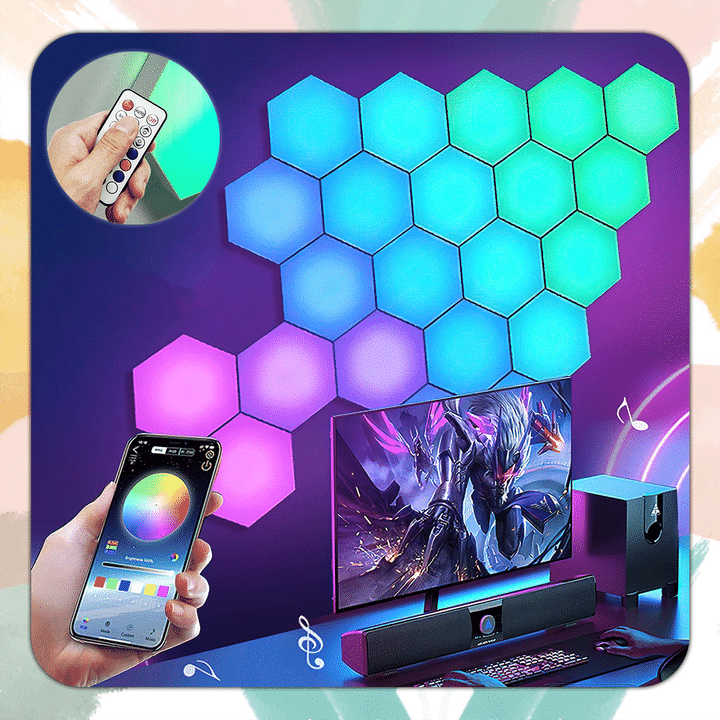 Hexagon LED Lights Smart Remote Controled