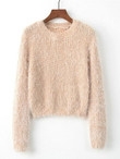 Fuzzy Solid Sweater