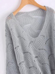 Self Tie Front Open-Knit Sweater