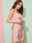 Rose Print Split Hem Cami Dress