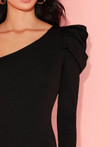 One Shoulder Puff Sleeve Fitted Bodysuit