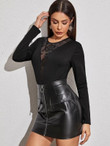 Contrast Mesh Fitted Bodysuit