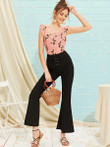 Lace Up Flared Pants