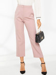Cropped Solid Tailored Pants