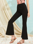Women Lace Up Flared Pants