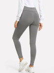 Wide Waistband Solid Leggings