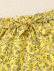 Women Ditsy Floral Print Self Tie Shorts