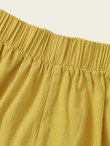 Women Ruffle Hem Elastic Waist Shorts