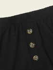 Women Buttoned Front Solid Shorts