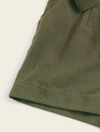 Women Paperbag Waist Self Belted Cuffed Shorts