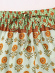 Women Tie Waist Floral & Tribal Print Shorts